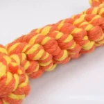 Cotton Rope Teething Chew Toy for Dogs - Vibrant Triple Colors - Image 6