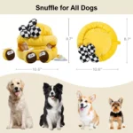 Interactive 2-in-1 Dog Puzzle Toy with Squeaking Bow - Image 6