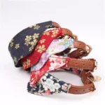 Fashion Pet Collar with Floral Bow Tie & Bandana - Image 3