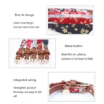 Fashion Pet Collar with Floral Bow Tie & Bandana - Image 4