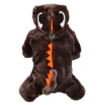 Charming Dinosaur-Themed Fleece Jumpsuit for Dogs, Warm Winter Apparel for Small Breeds - Image 4