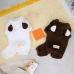 Chic Winter Hoodie Jumpsuit for Pets - Fleece Dog Coat Jacket and Cat Apparel - Image 6