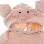 Pig Head Hoodie Jumpsuit for Dogs - Adorable Plush Costume for French Bulldogs, Teddy & More - Image 6