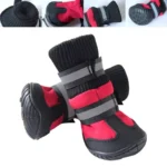 Stylish Winter Dog Boots - Warm Fleece-Lined Waterproof Shoes for Small Breeds - Image 4