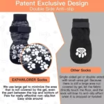 Premium Anti-Slip Waterproof Dog Socks with Adjustable Straps - Image 5