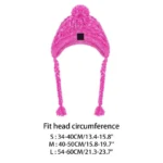 Winter Knitted Dog Hat with Fluffy Pompon for Small to Medium Pets - Image 3