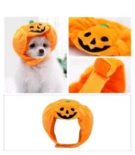 Corduroy Pumpkin Halloween Hat for Cats & Dogs - Image 3